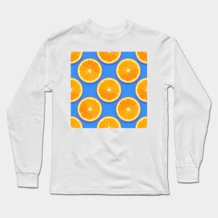 Fresh Orange Pattern Long Sleeve T-Shirt